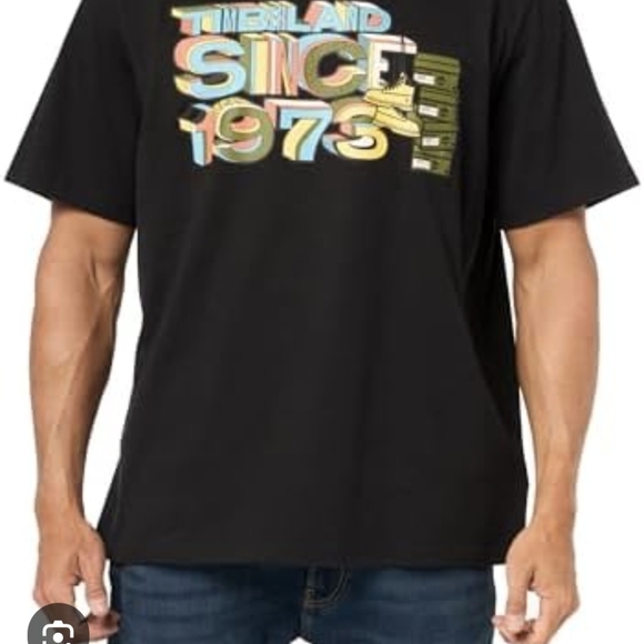 Timberland Since '73 Short Sleeve Black T-Shirt - Unisex NWT Mens M Women's L/XL - Picture 9 of 16